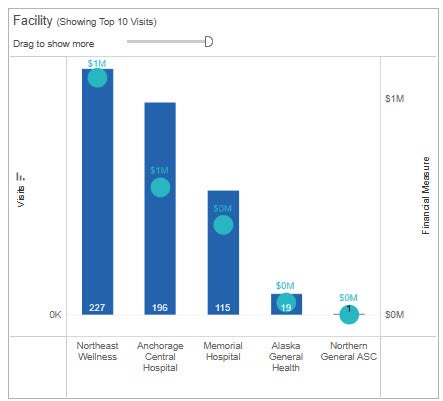 Screenshot of a sample Sub Service Line chart.