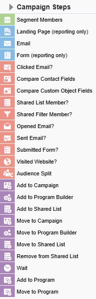 Multi-step campaign elements
