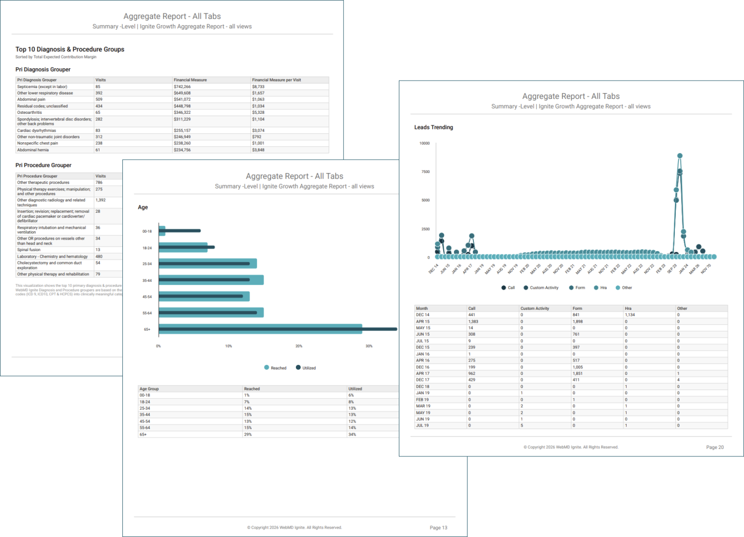 Aggregate Reporting PDF exports