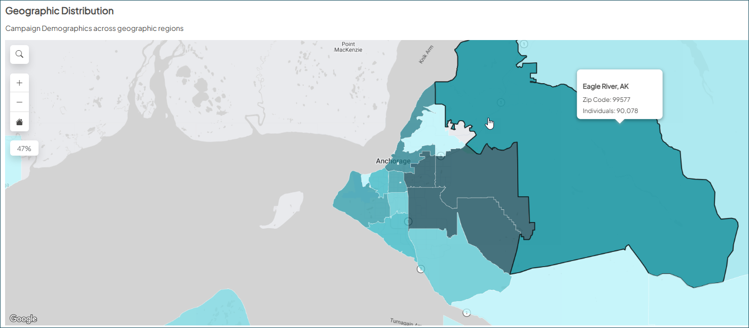 Interactive geographic map