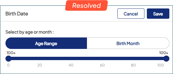 Birth date slider - resolved