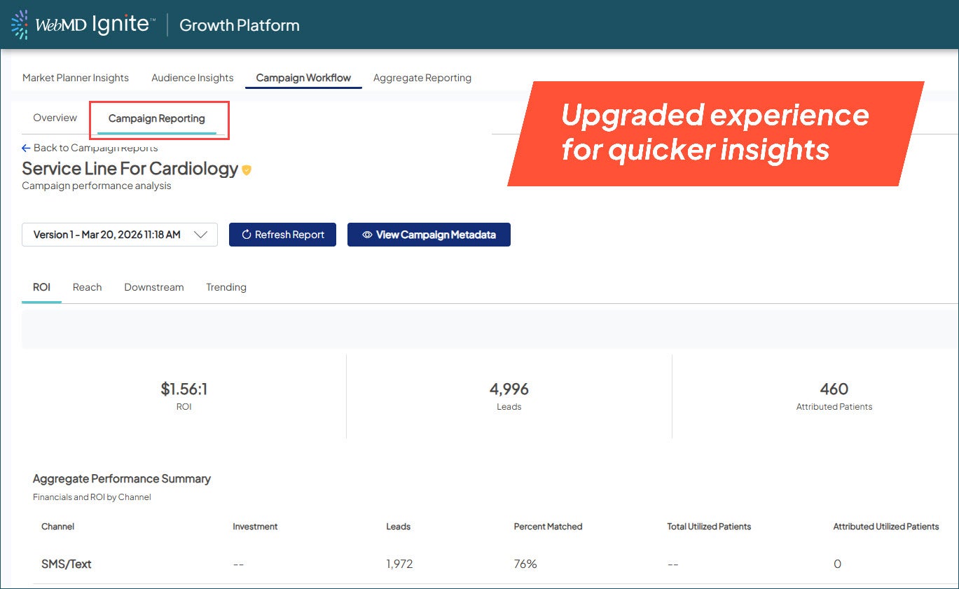 Faster campaign reporting