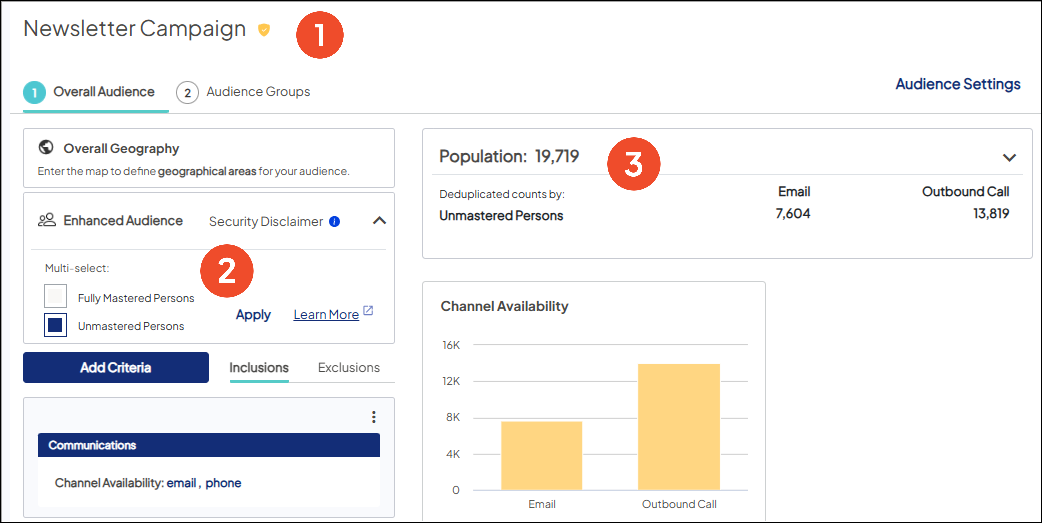 Unmastered Persons in Audience Insights